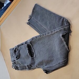 PacSun, Size 28 Ultra High Rise Slim Washed Black Destroyed Jeans